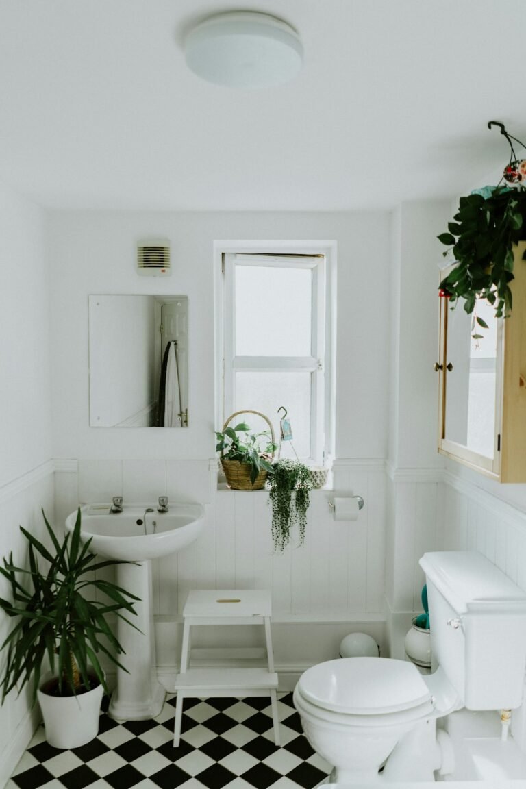 Spa-inspired bathroom with freestanding tub and natural textures