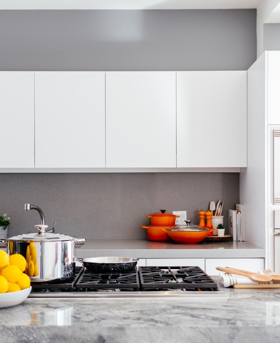 Warm kitchen with wood counters and open shelving